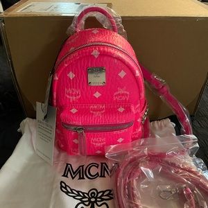 mcm backpack hot pink